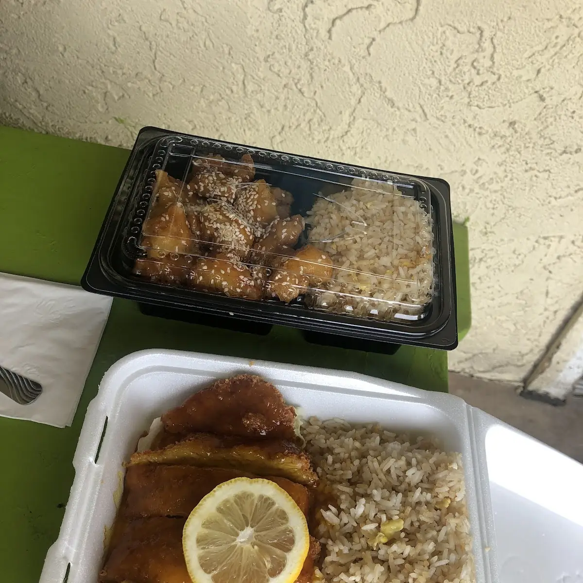 Sesame Chicken and Lemon Chicken
