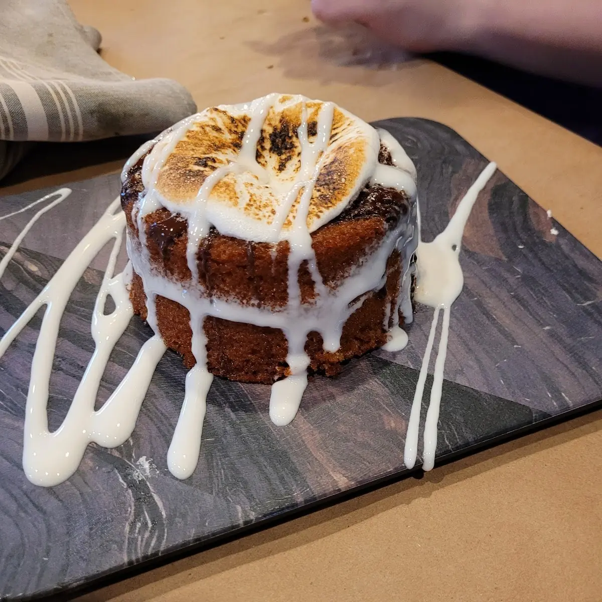 Molten Lava Smore Cake