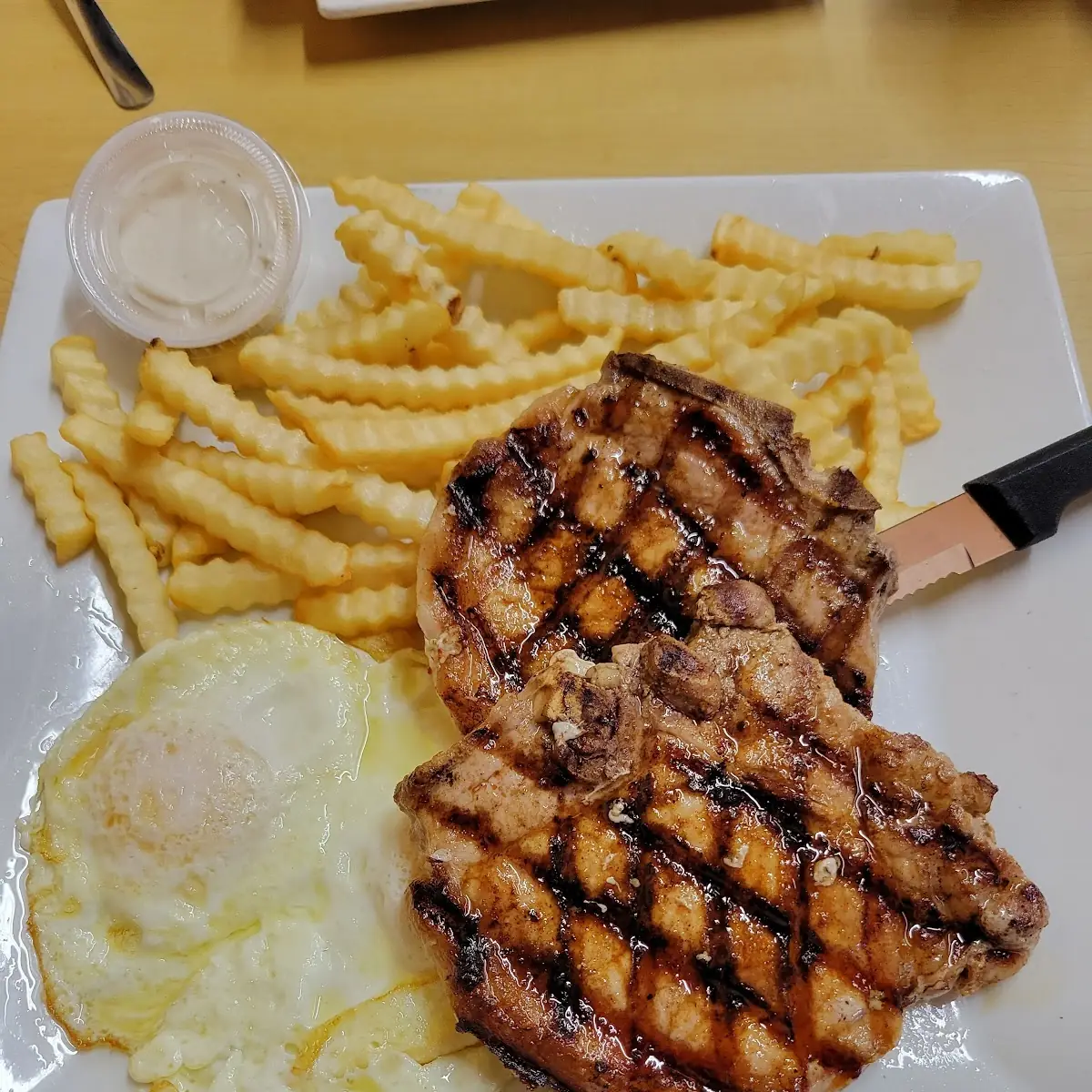 Pork Chops and Eggs