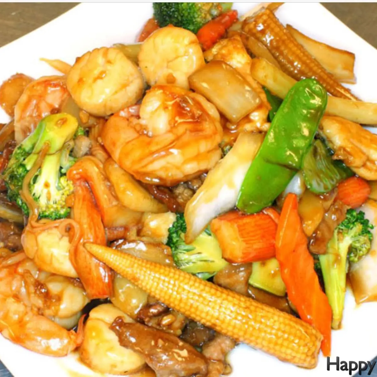 Triple Delight with Garlic Sauce