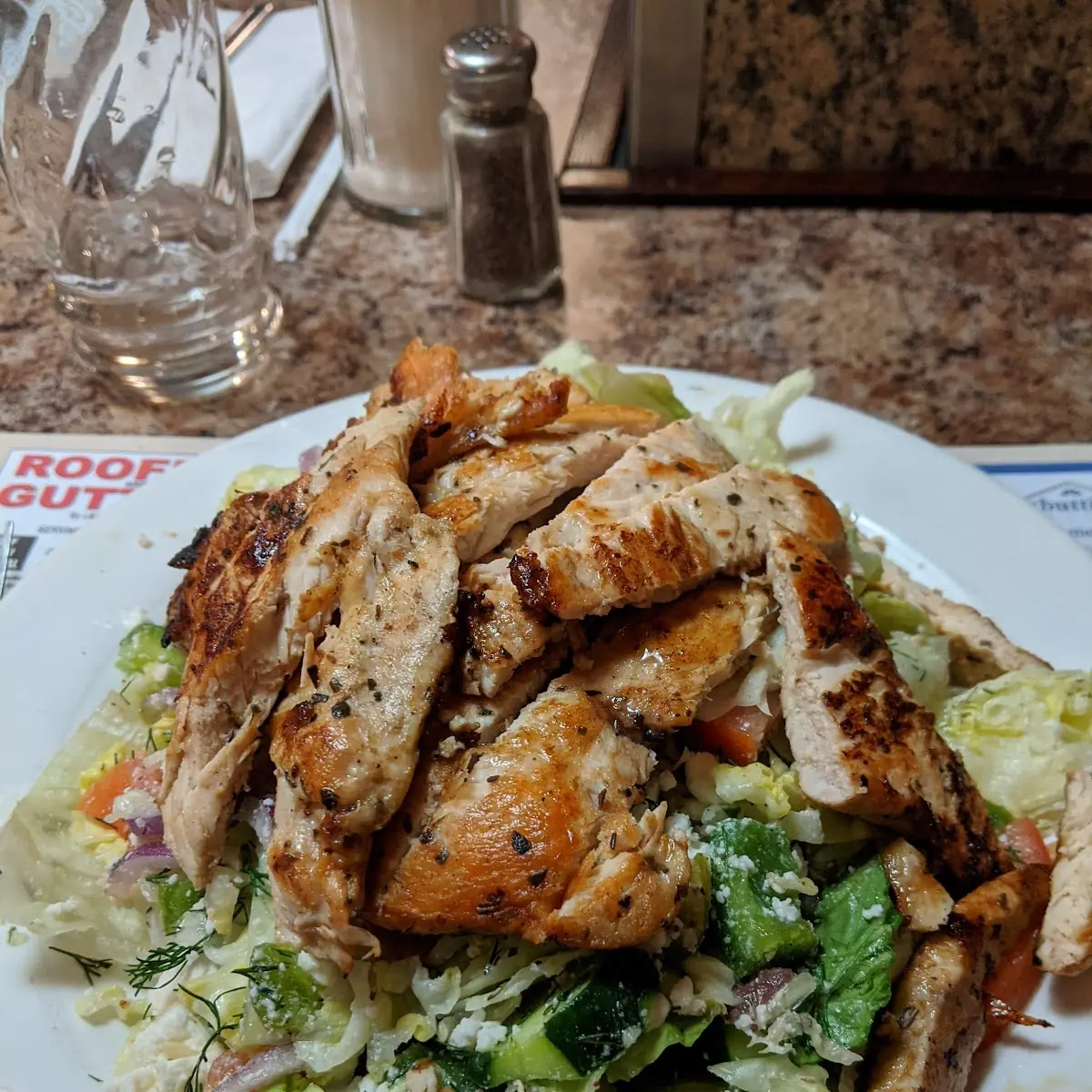 Large Greek Salad with Chicken
