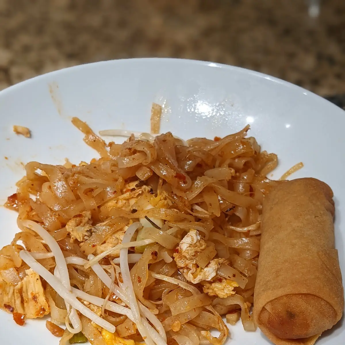 Pad Thai and Spring Roll