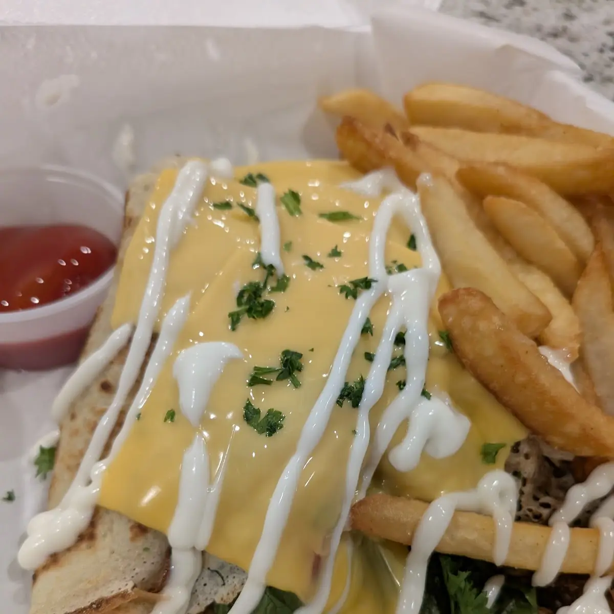 Cheese Burger Crepe