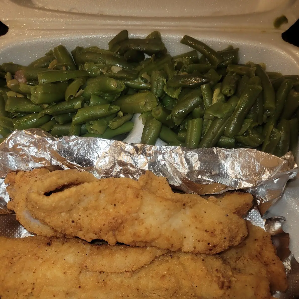 Fried Catfish with Green Beans
