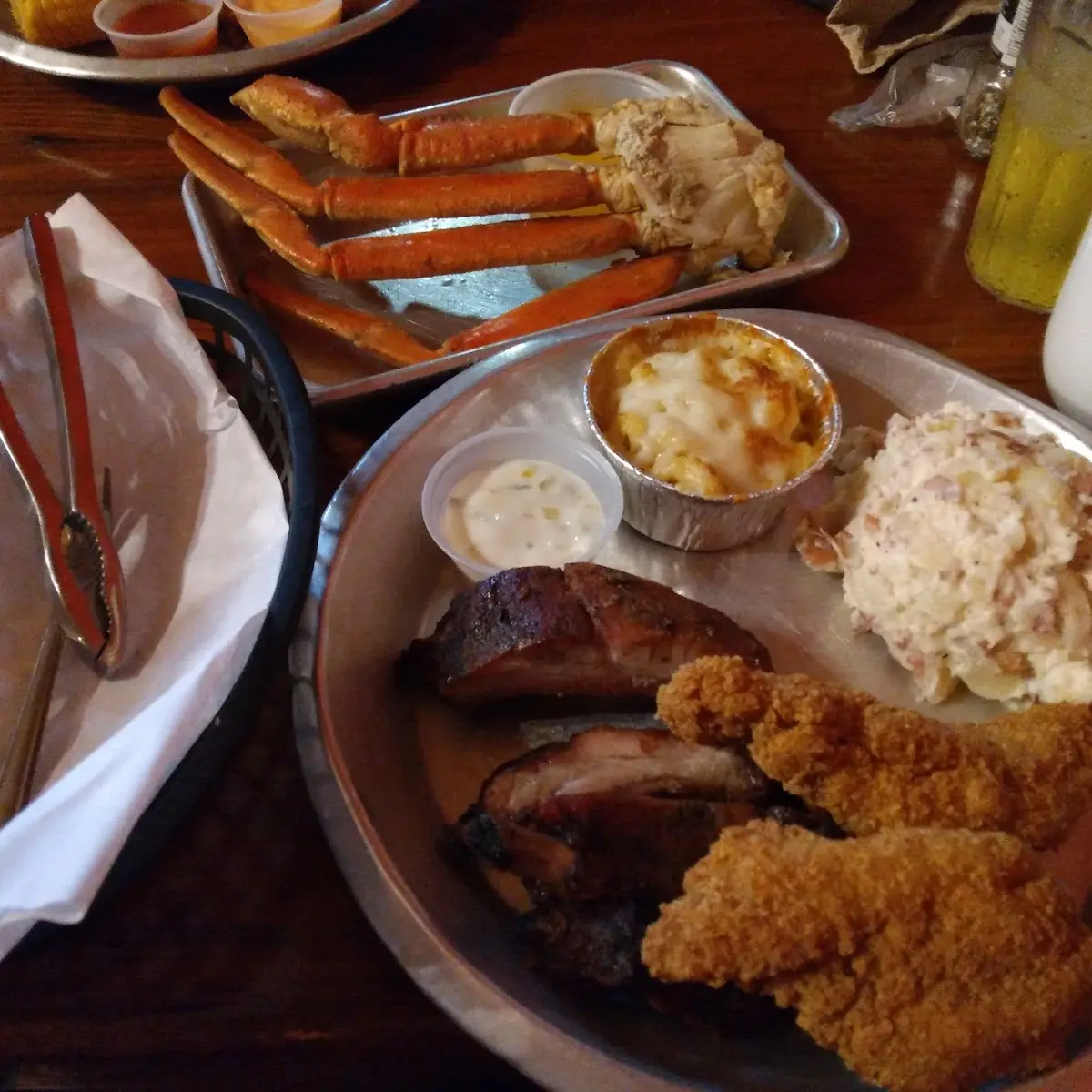 Crab Legs Catfish Ribs
