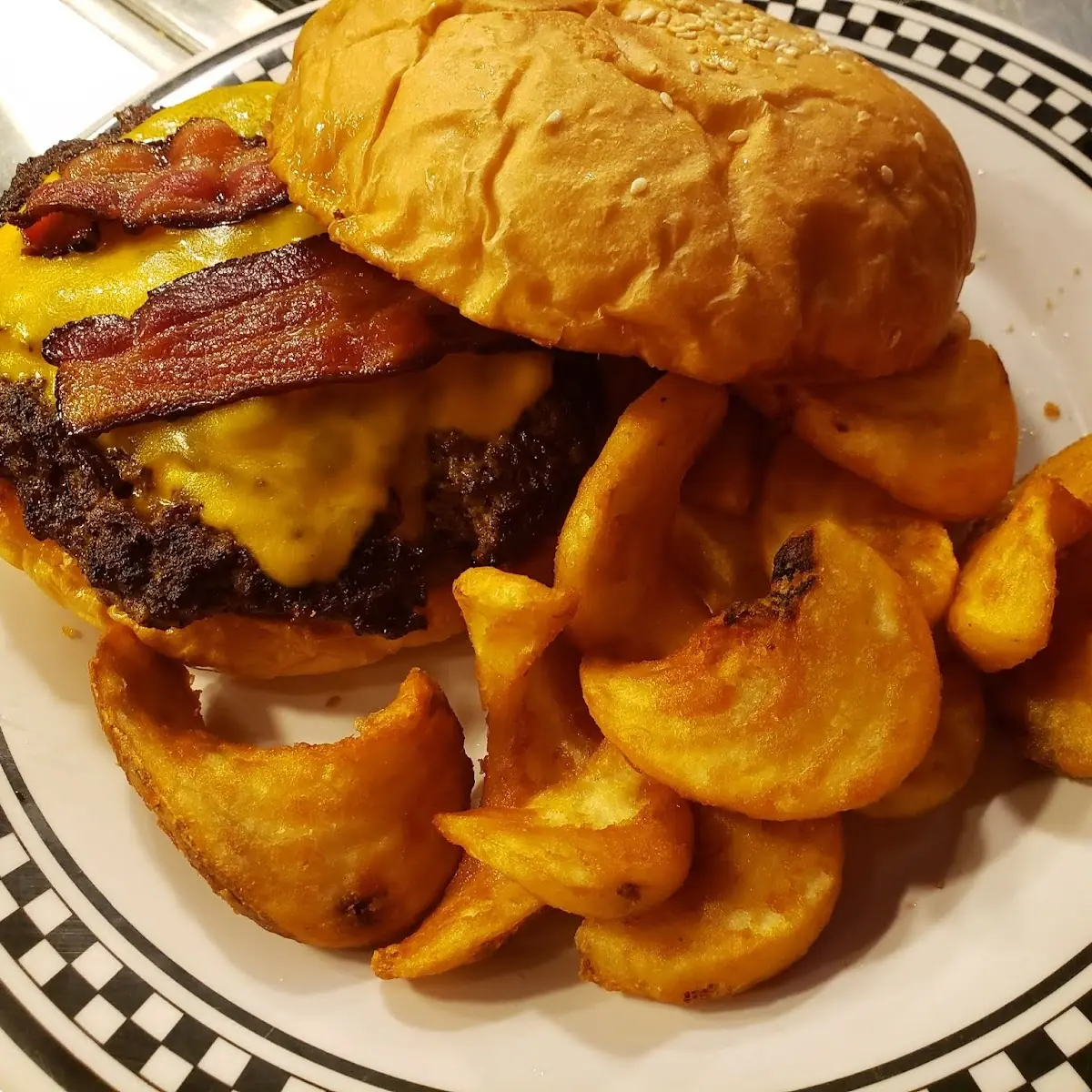 Stuffed Bacon Cheddar Burger