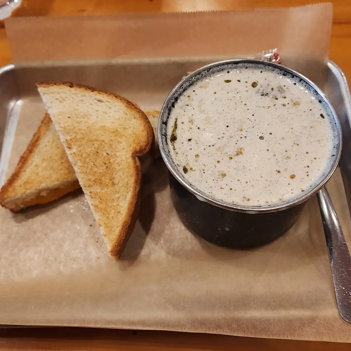 Reindeer Stew with Grilled Cheese Sandwich