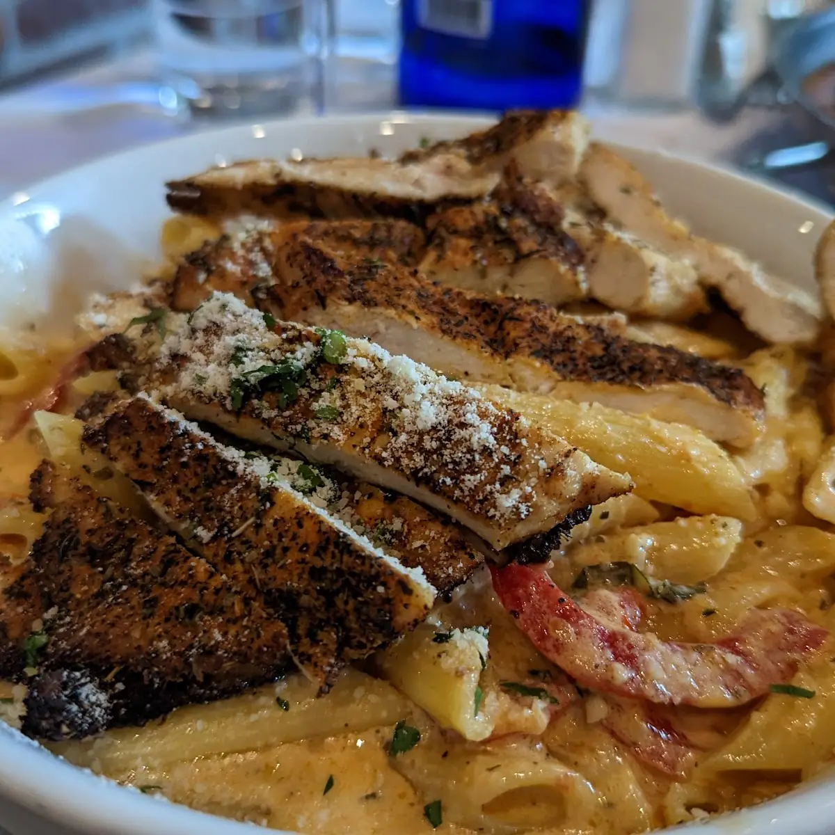 Penne Pasta with Blackened Chicken