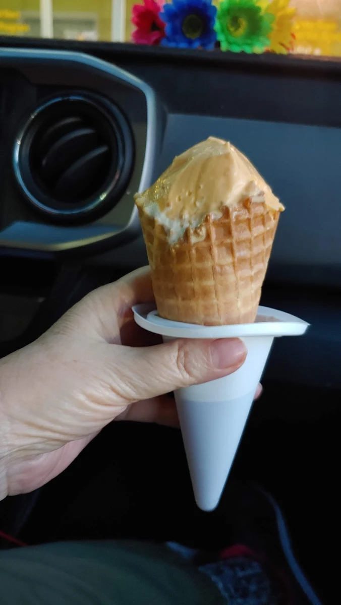 Mango Vanilla Waffle Cone