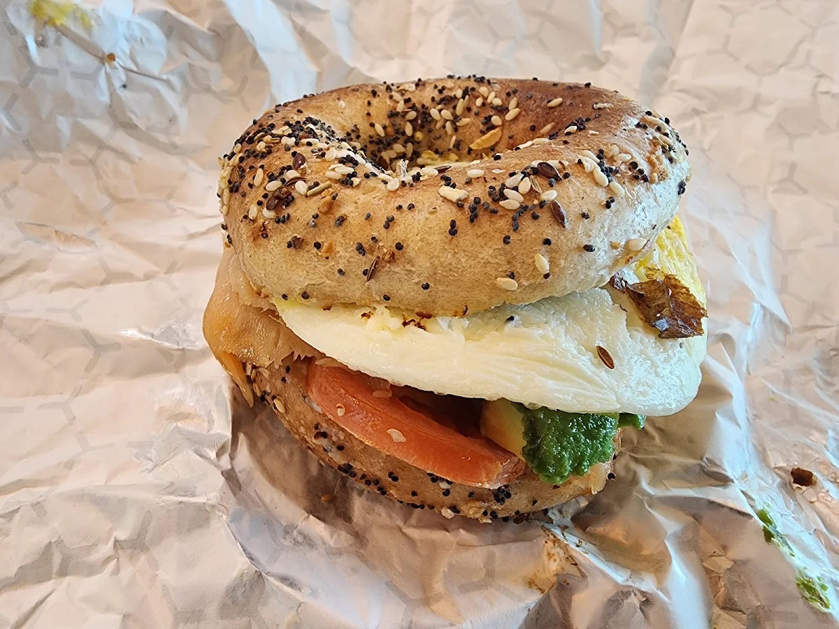 Smoked Salmon Breakfast Sandwich, Dirty Apron