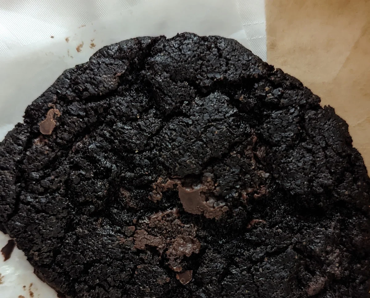 Vegan Chocolate Brownie Cookie, Dirty Apron