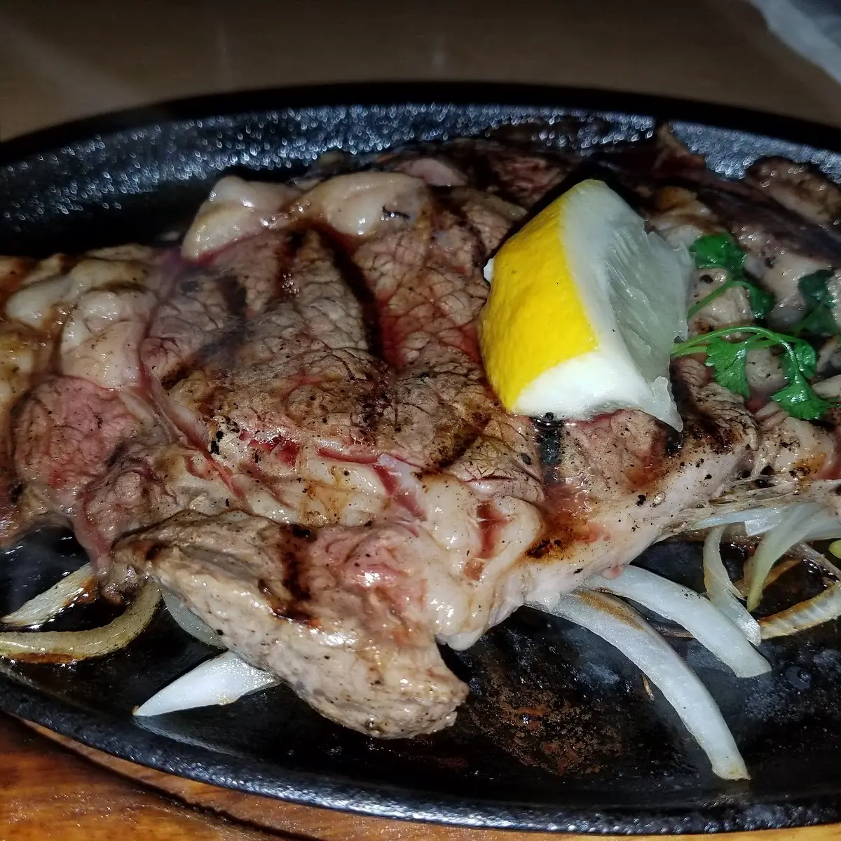 Sizzling Rib Eye Steak