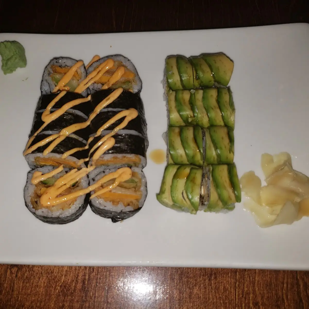 Buddha Roll and Vegetable Tempura Roll Vegetarian Sushi