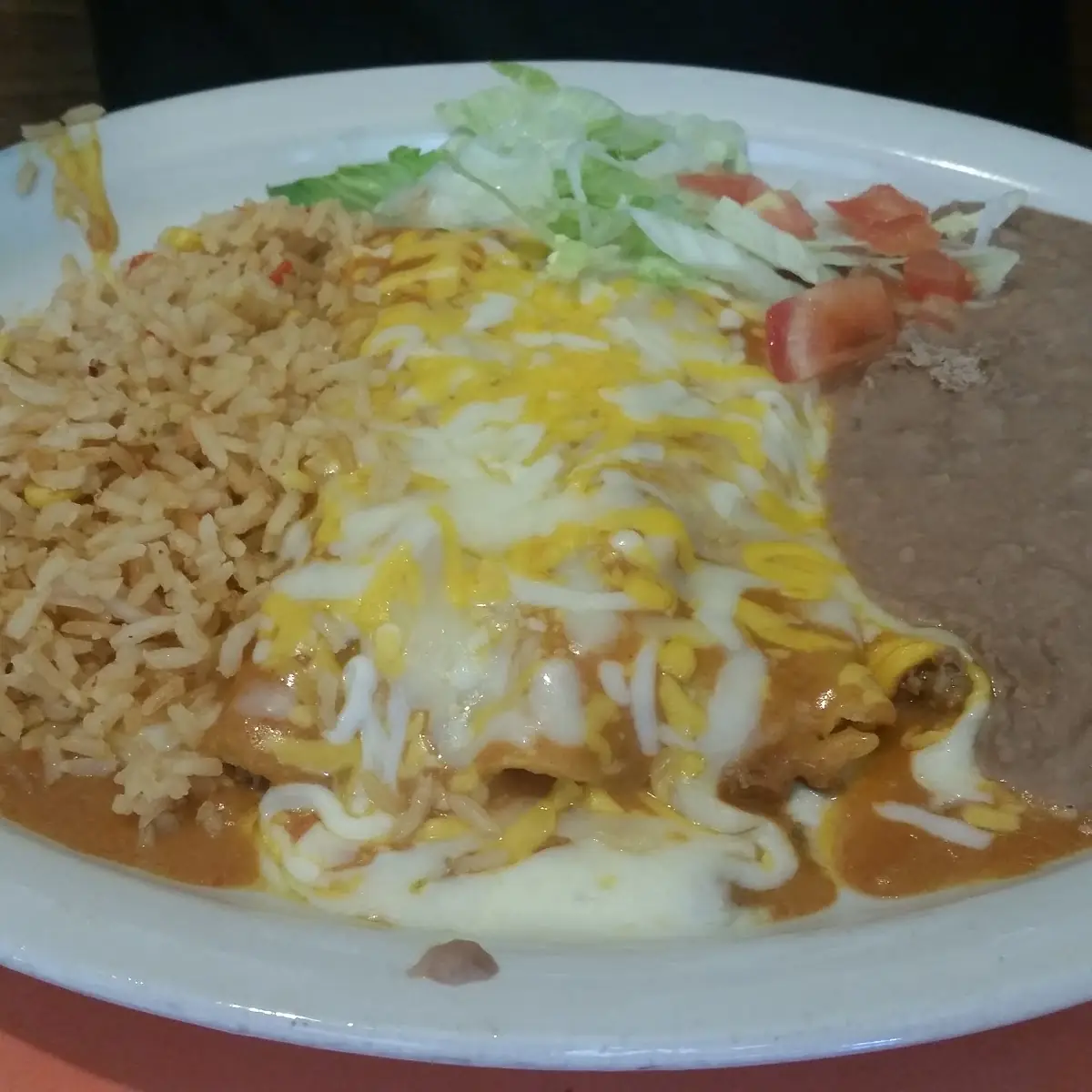 Chicken Enchilada Plate