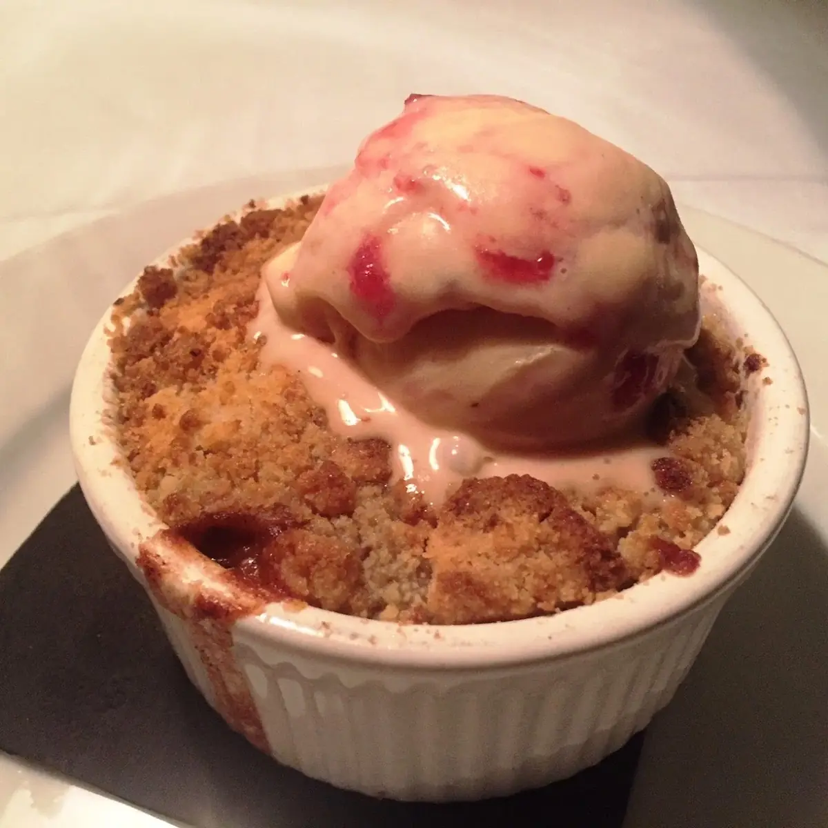 Apple Cobbler with Ice Cream