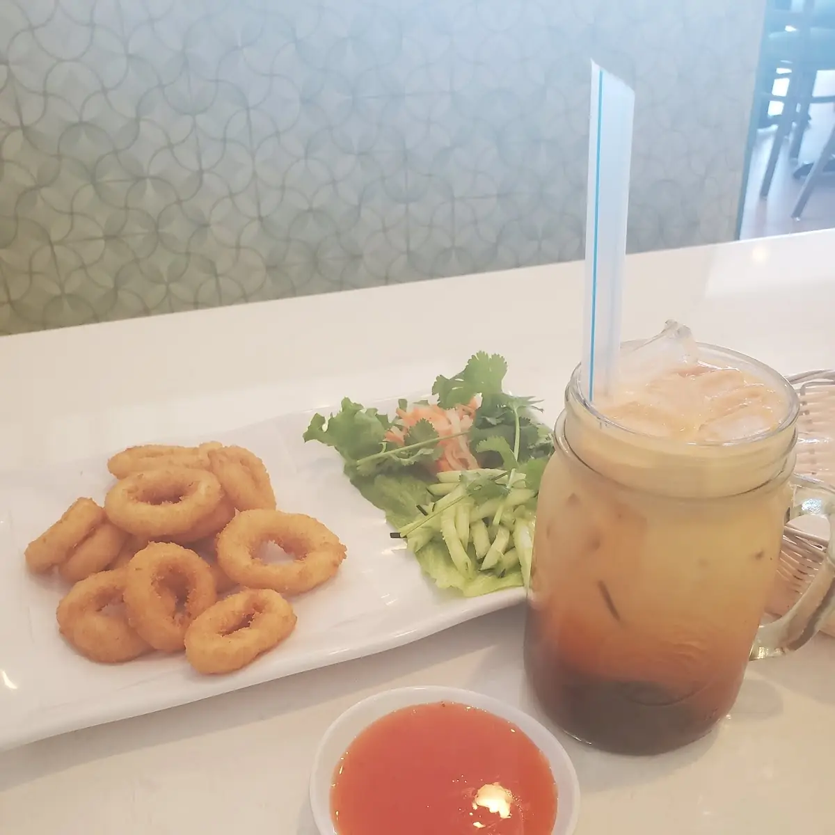 Calamari and Thai Tea