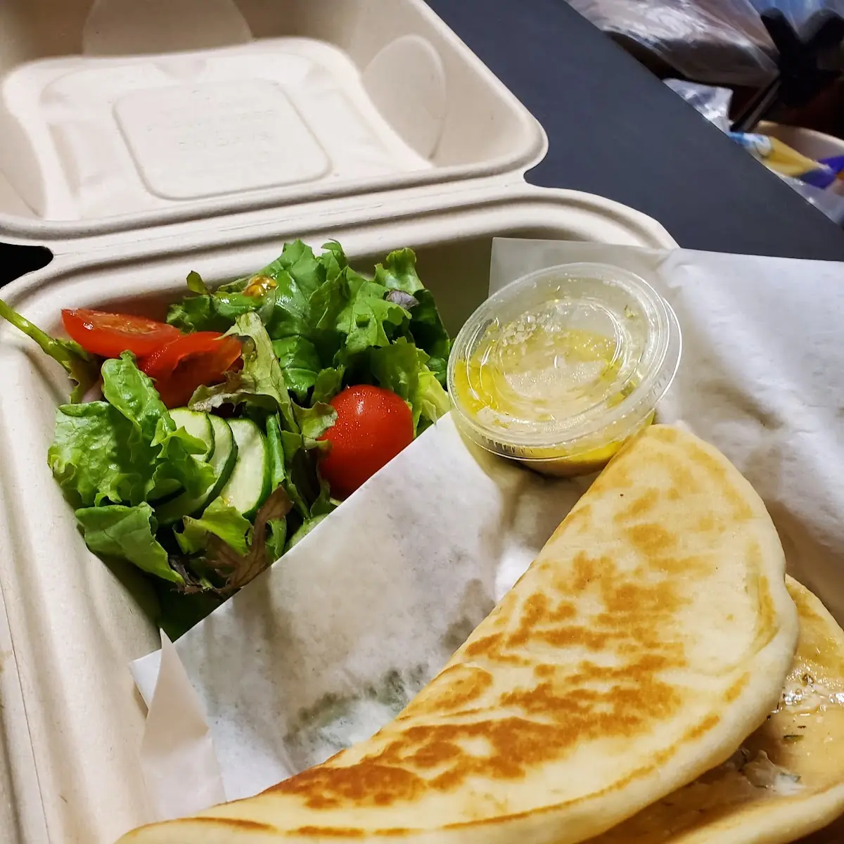 Chicken Pita with Side Salad