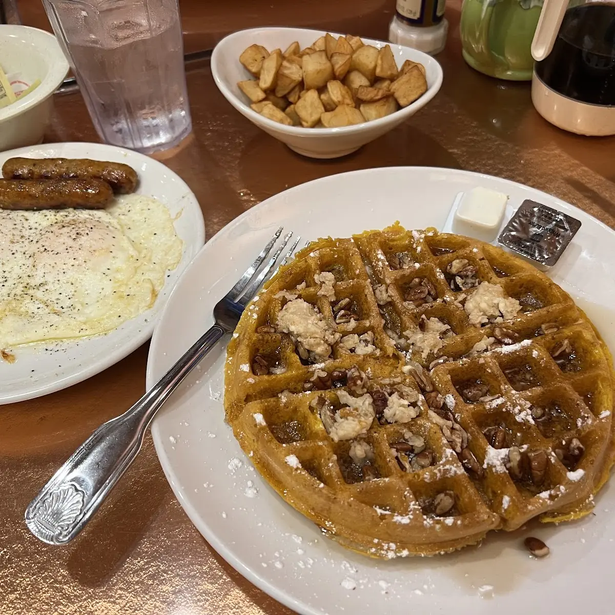 Pumpkin Pecan Waffles