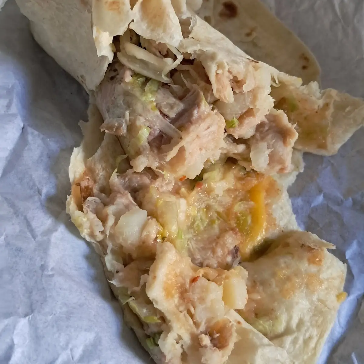 Shredded Chicken Burrito