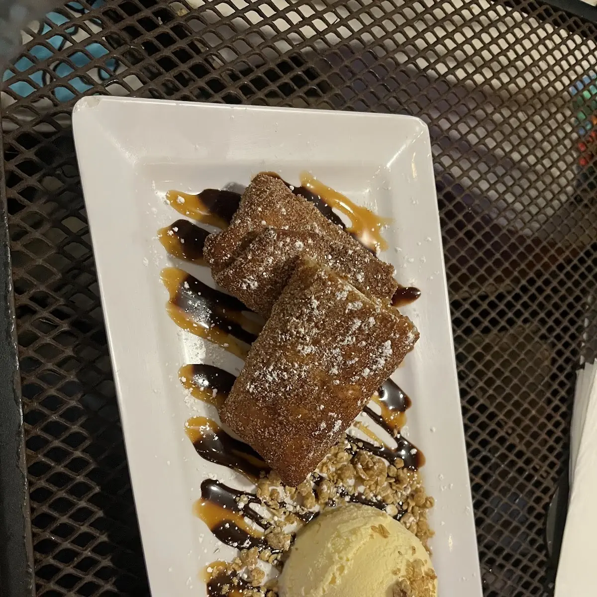 Fried Cheesecake with Vanilla Ice Cream