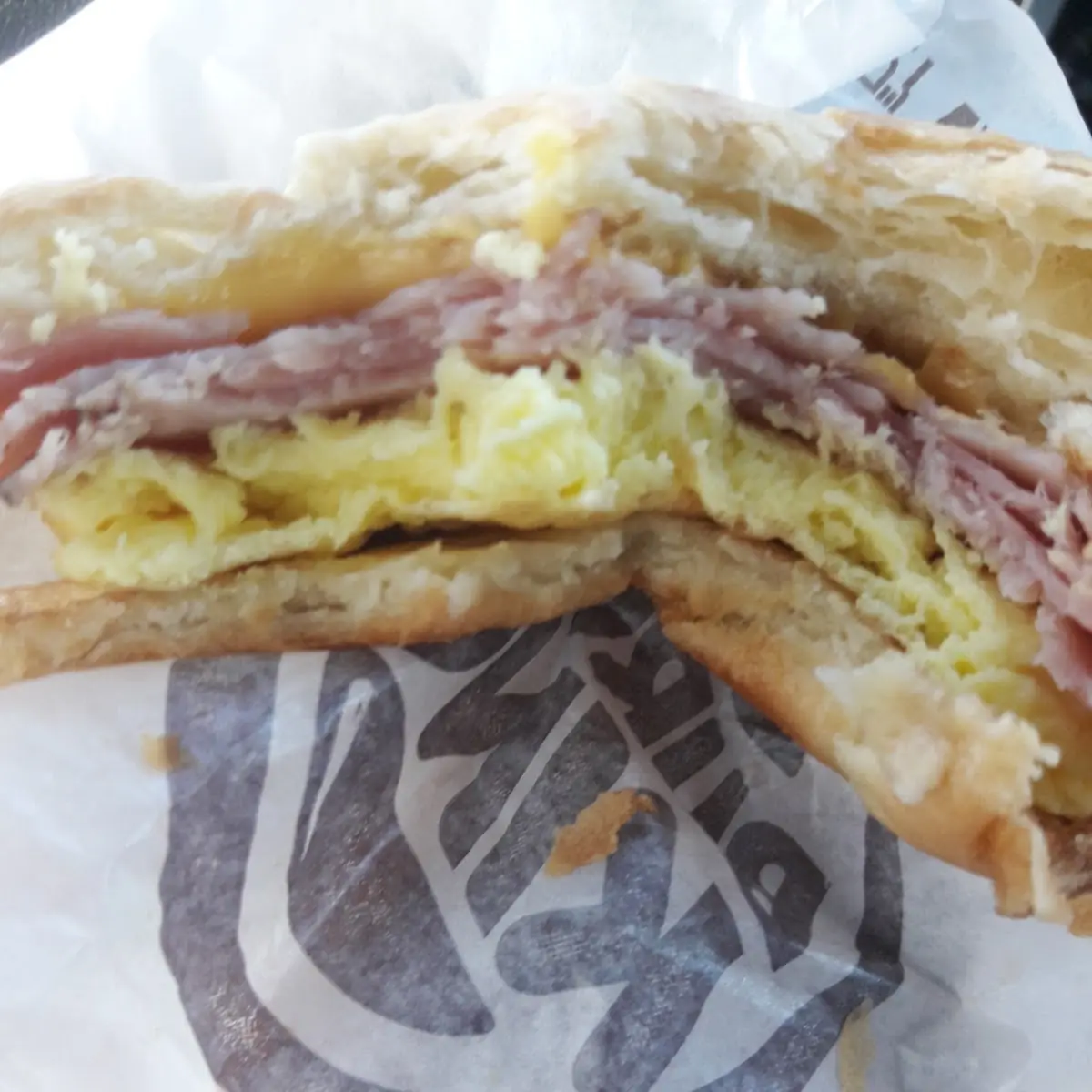 Ham and Cheese Croissant Sandwich