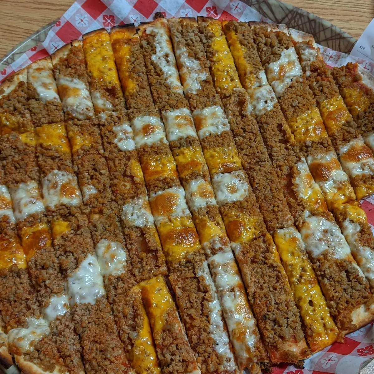 Cheese and Sausage Pizza