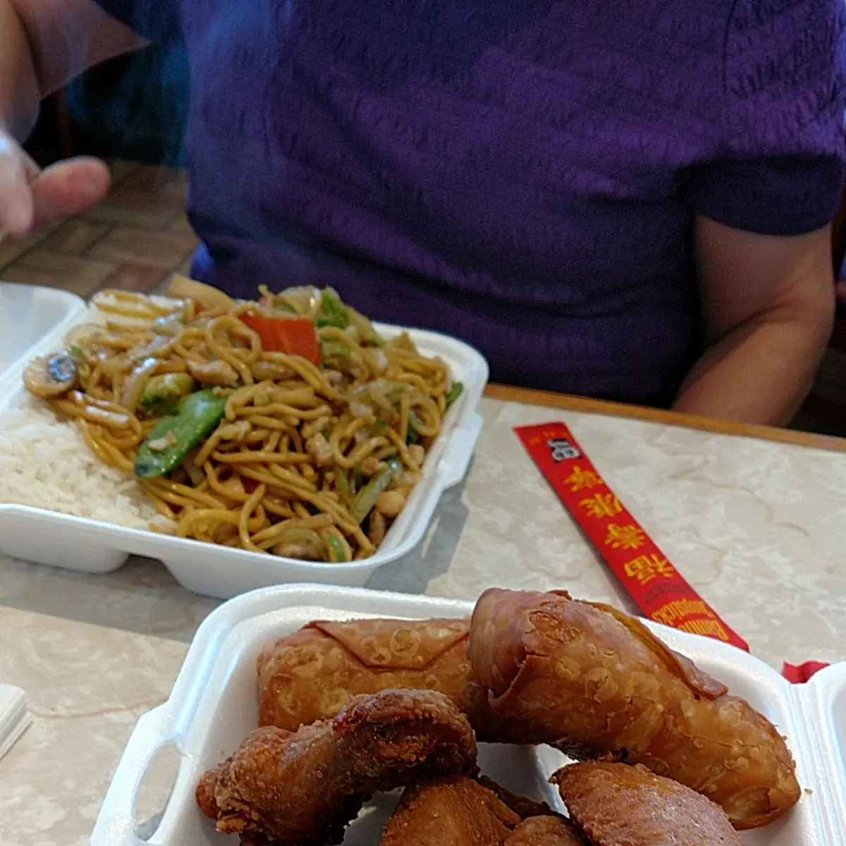 Egg Rolls and Fried Chicken Wings