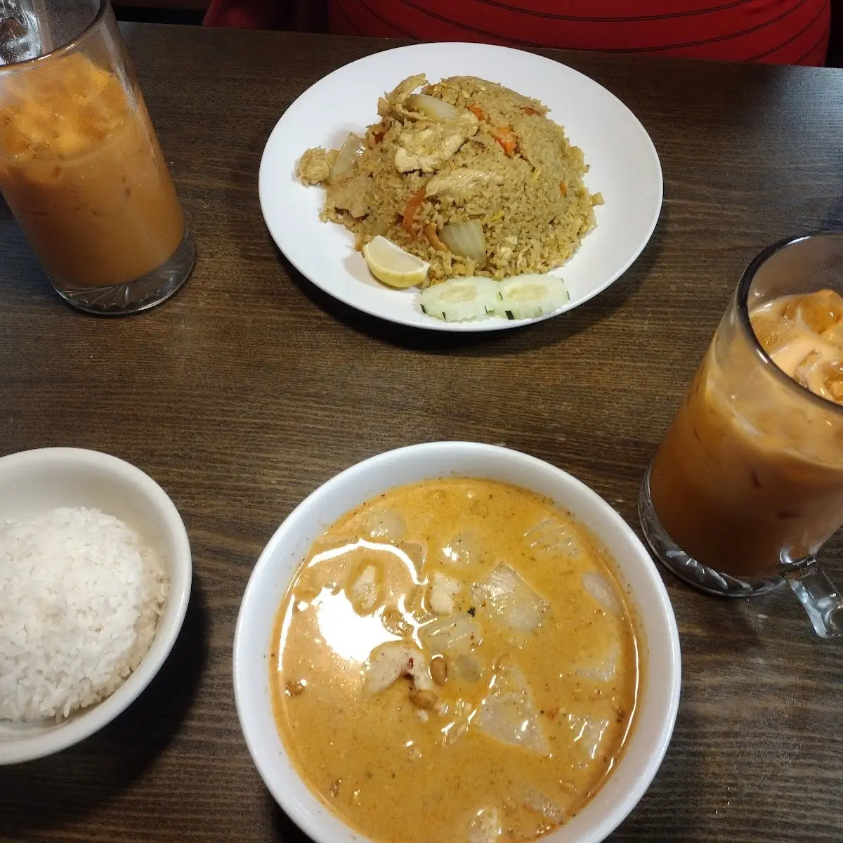 Masaman Curry Thai Iced Tea Pineapple Fried Rice