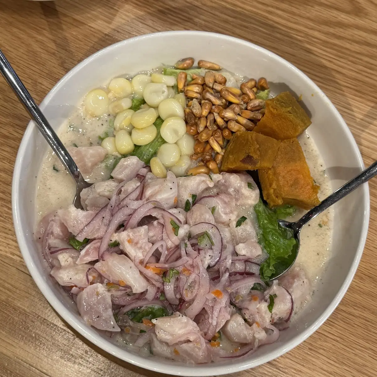 Peruvian Ceviche with Corn and Sweet Potato