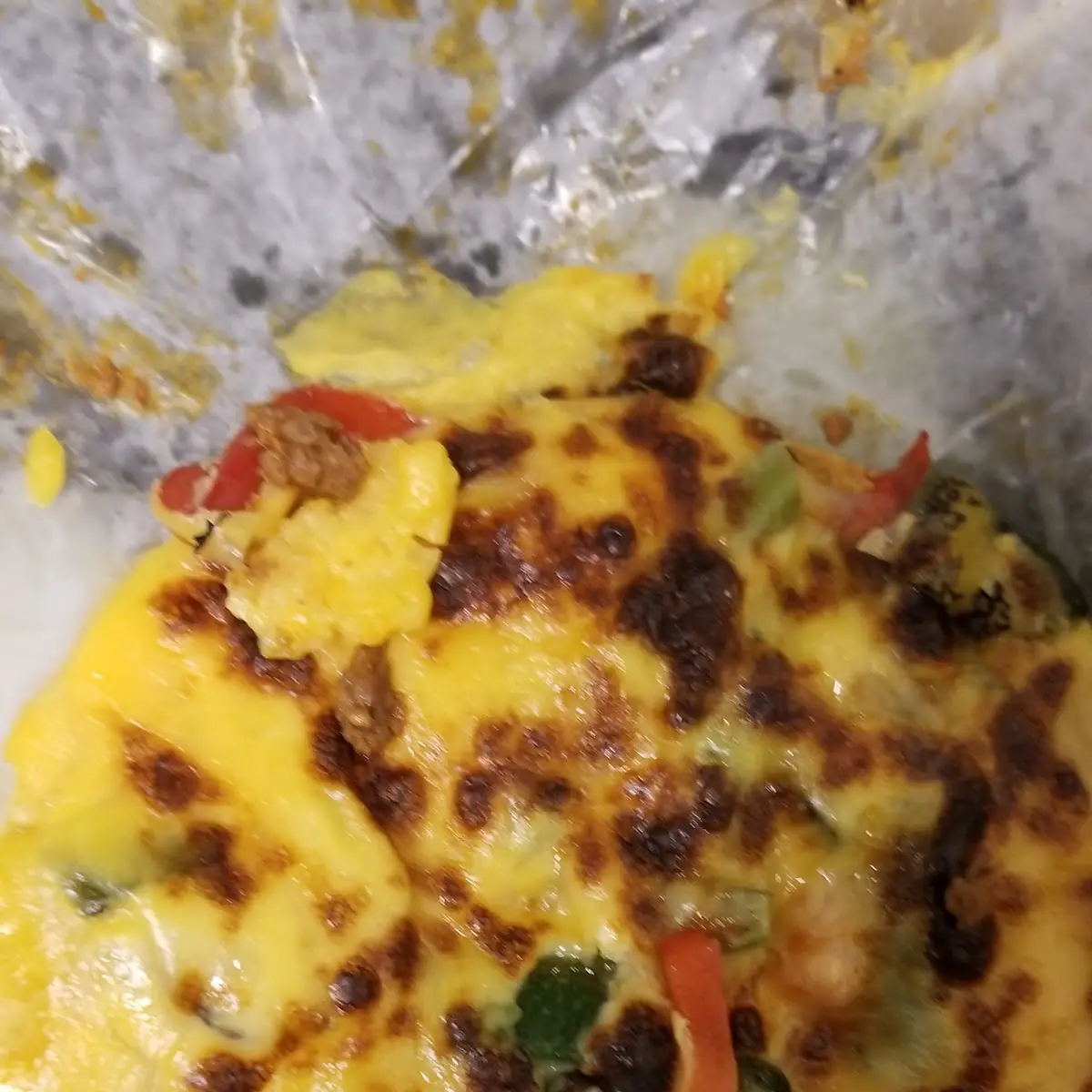 Mexican Pizza Made with American Cheese