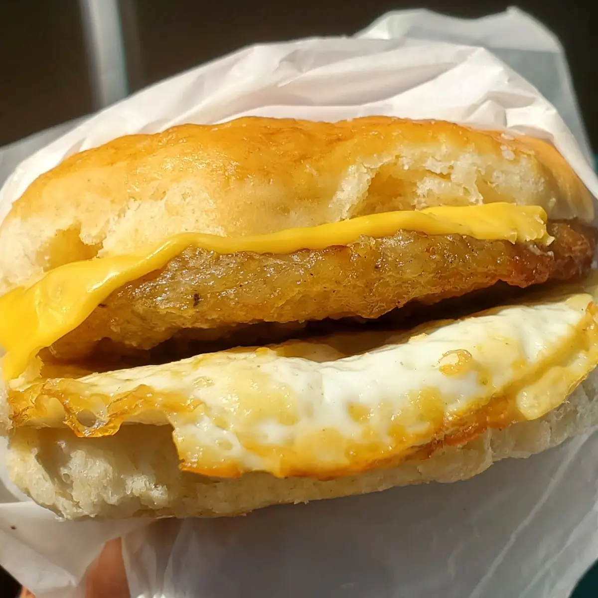 Sausage Egg and Cheese Biscuit