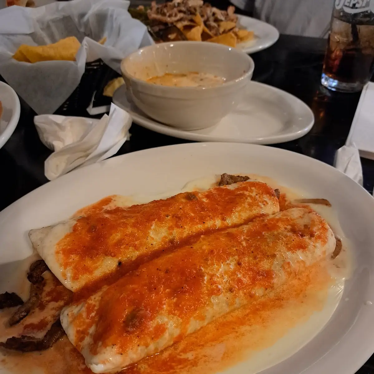 Steak Burrito with Queso and Special Sauce