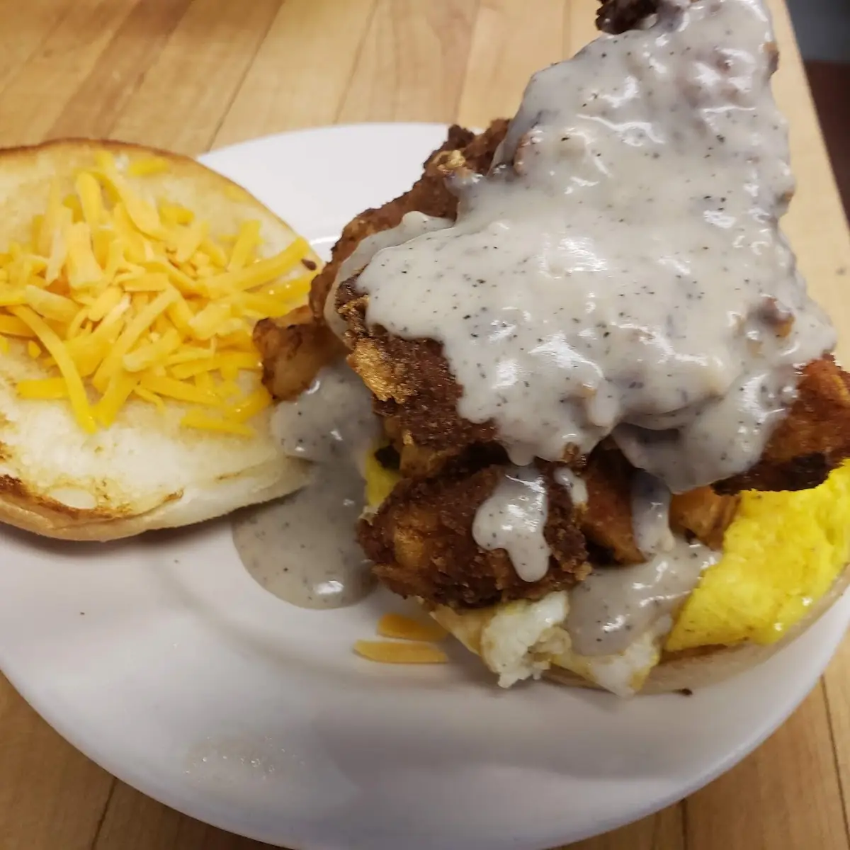 Chicken Fried Chicken Egg Sandwich