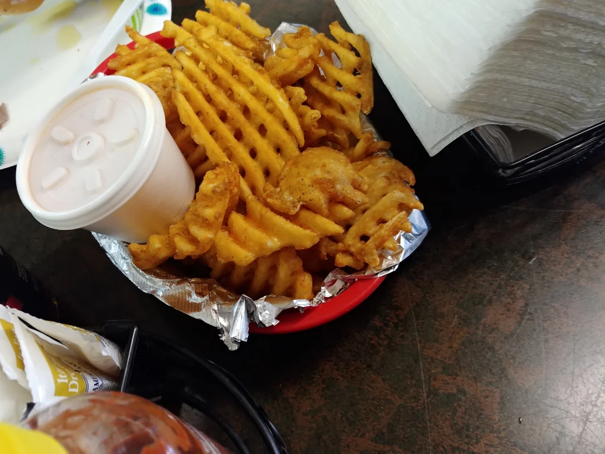 Waffle Fries with Cheese