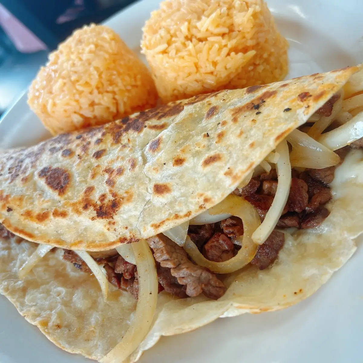 Steak Quesadilla Added Onions