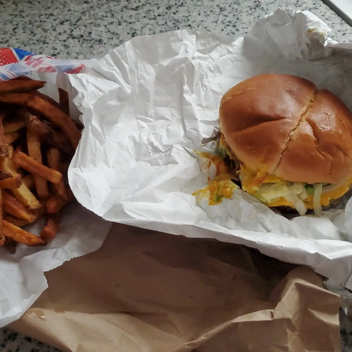 Double Cheeseburger and Fries