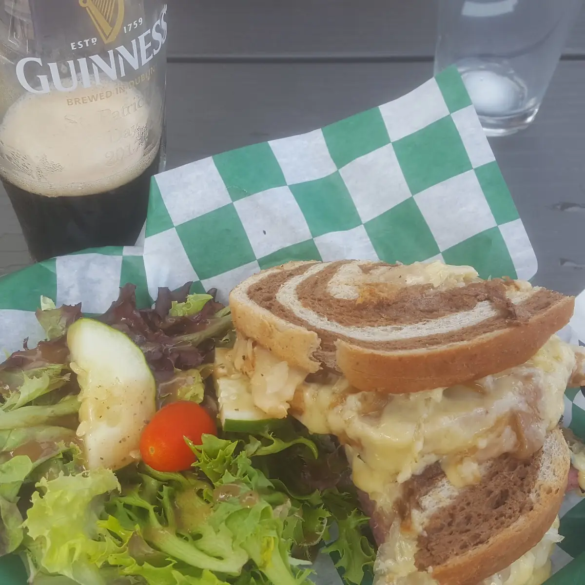 Guinness Draught Reuben Sandwich and Salad