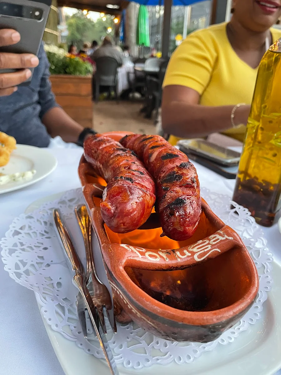 Grilled Smoked Chouriço Sausage