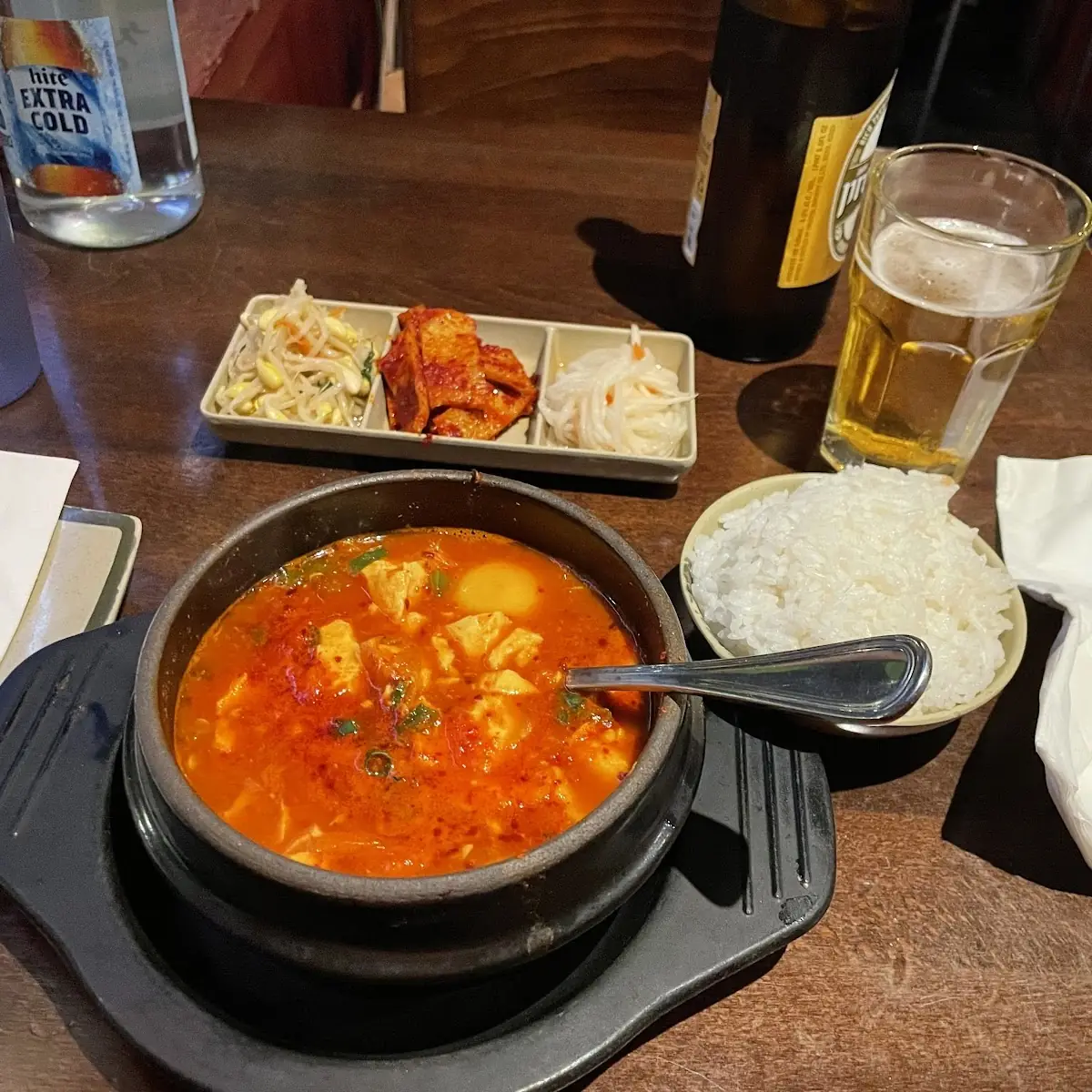 Spicy Tofu Soup Include Rice