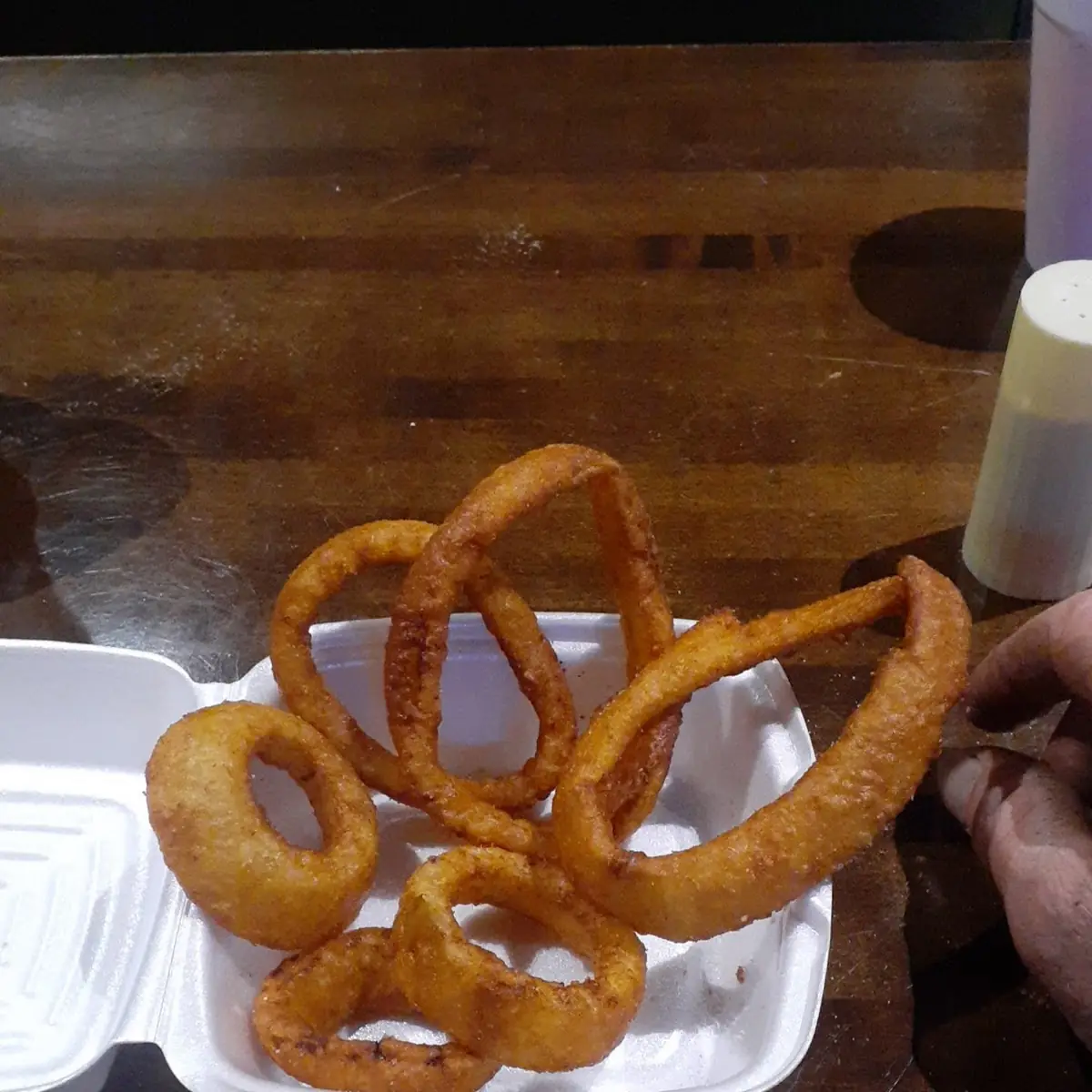 4 00 for 6 Meh Onion Rings