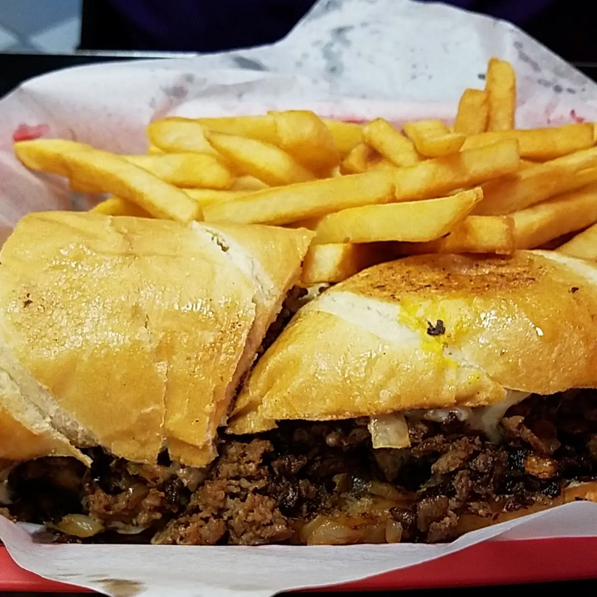 Double Philly Cheese Steak Sandwich