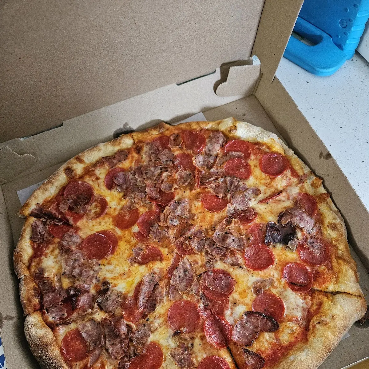 Pepperoni and Sausage Pizza