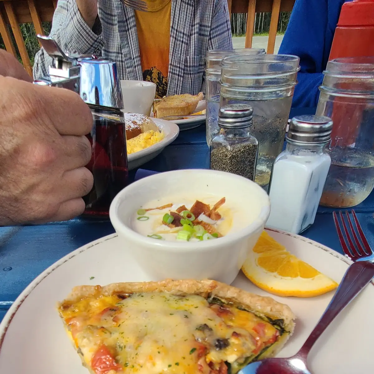 Veggie Quiche and Potato Soup