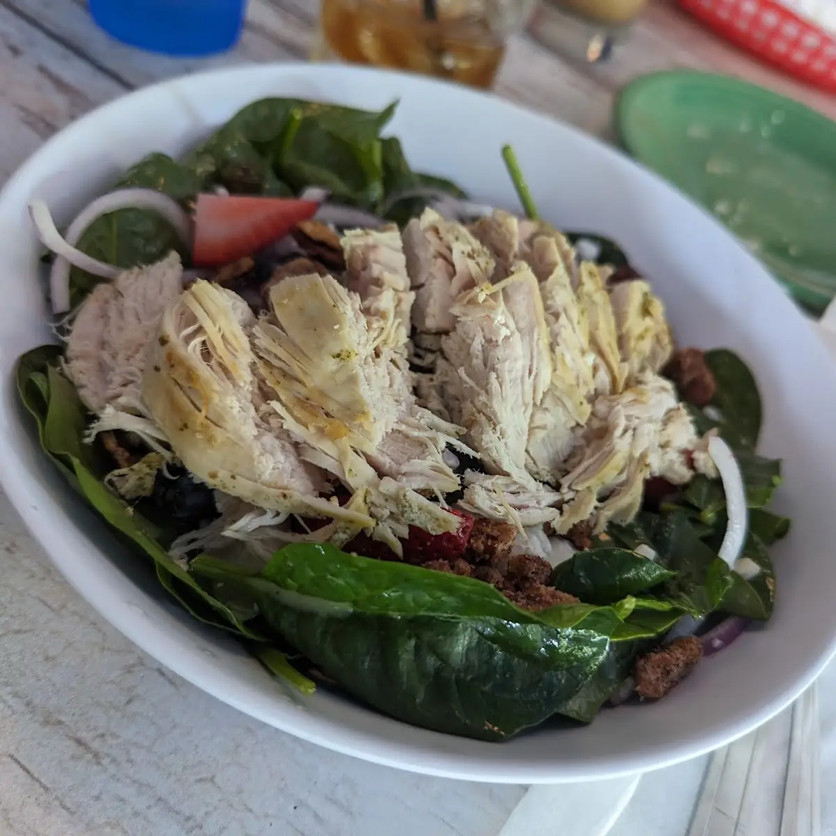 Spinach Salad with Chicken