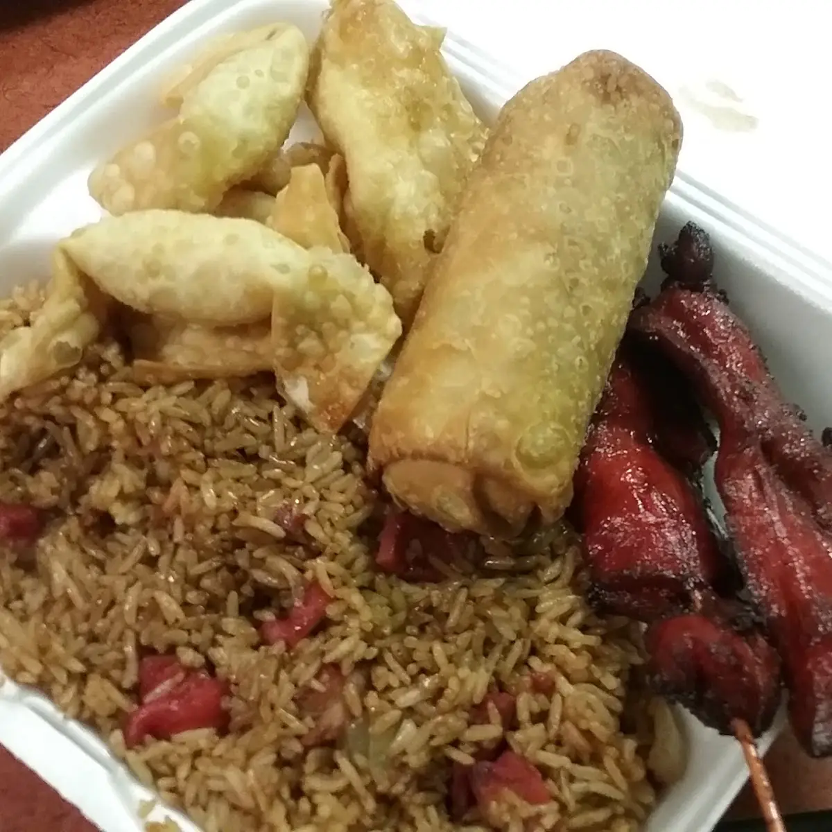 Chicken Teriyaki and Egg Roll