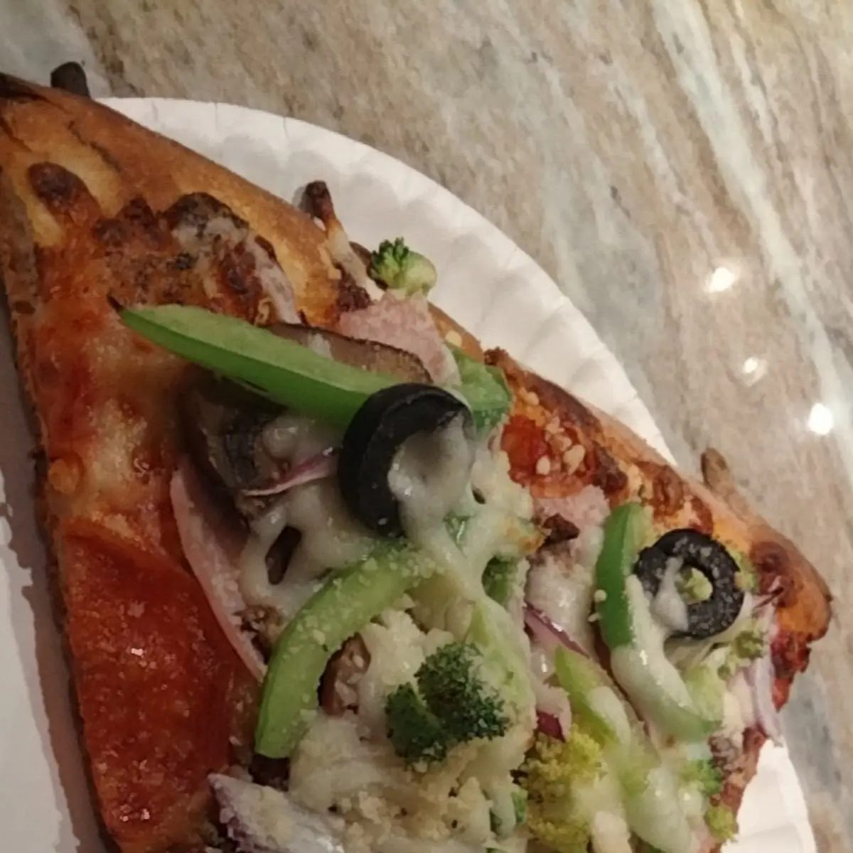 Veggie and Pepperoni Pizza