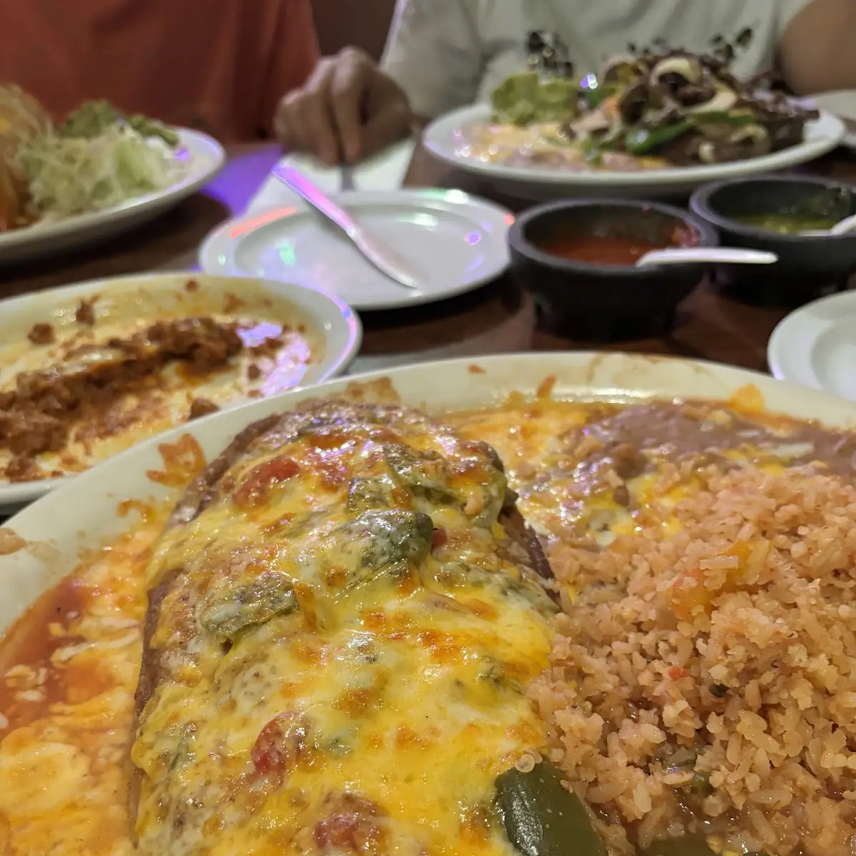 Beef Taco Bean Tostada and Cheese Enchilada Combo
