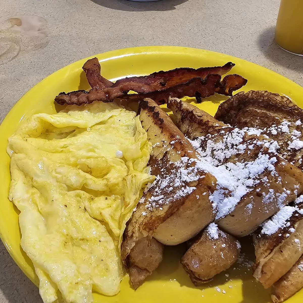 French Toast Eggs & Bacon