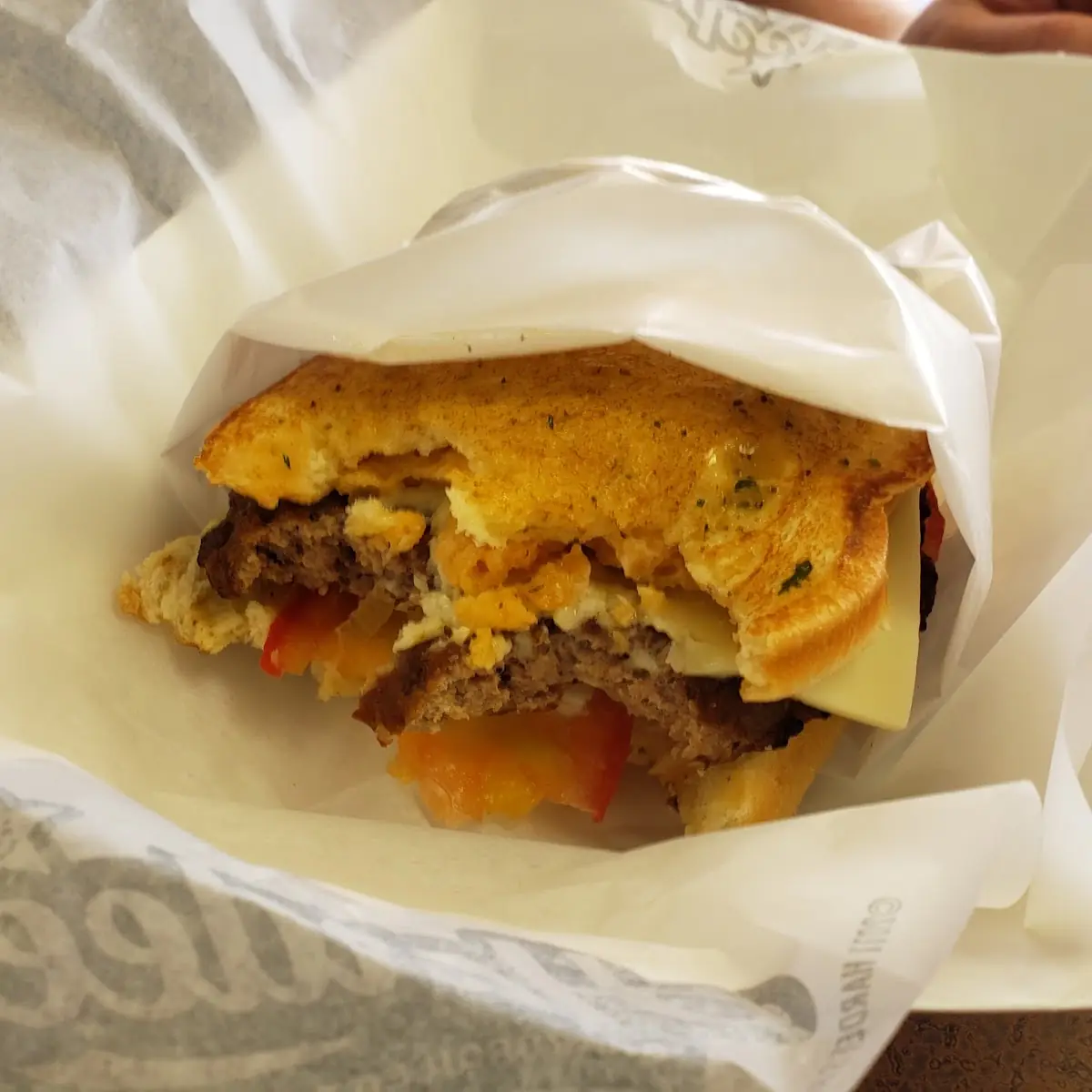 Garlic Bread Thick Burger