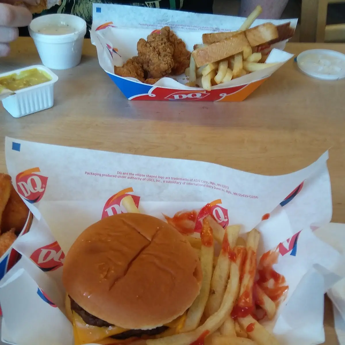 dbl Cheese Burger and Cheese Curds